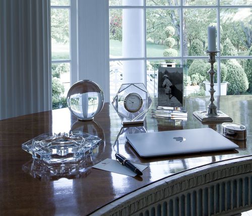Horloge contemporaine - HARCOURT - Baccarat - de table / analogique / en verre