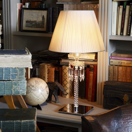 Lampe de table - TORCH   - Baccarat - en acier inoxydable / en cristal / contemporaine