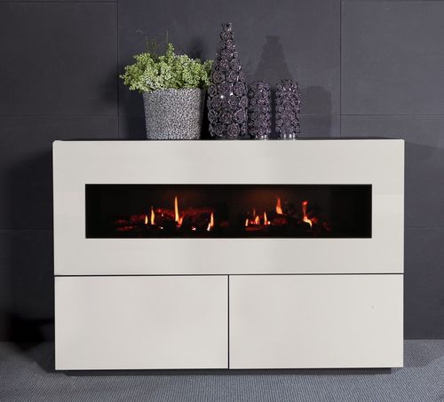 Cheminée électrique - CONCEPT 6 - Kamin-Design GmbH & Co KG Ingolstadt - au sol / simple face / à foyer fermé