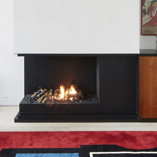 Cheminée à gaz - URBAN - Metalfire Architectural fireplaces - encastrable / d'angle / sans conduit