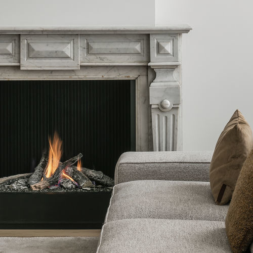 Cheminée à gaz - URBAN - Metalfire Architectural fireplaces - encastrable / sur pied / simple face