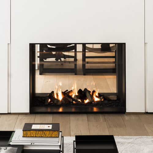 Cheminée à gaz - URBAN GAS 13 - Metalfire Architectural fireplaces - encastrable / sur pied / double face