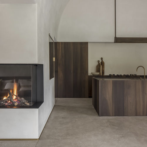 Cheminée à gaz naturel - AVENUE PLUS MF 700-60 GHE 2S - Metalfire Architectural fireplaces - au propane / intégrée / d'angle
