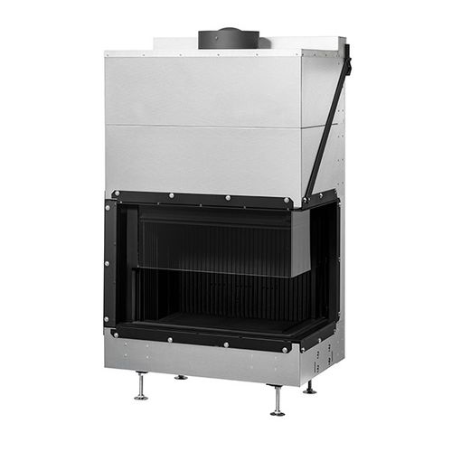 Cheminée à bois - ULTIME D MF 800-50 WHE 2S V20 - Metalfire Architectural fireplaces - encastrable / sur pied / d'angle