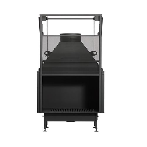 Foyer fermé à bois - UNIVERSAL MF 1050-75 W 1S - Metalfire Architectural fireplaces - à 1 face / en métal / en verre