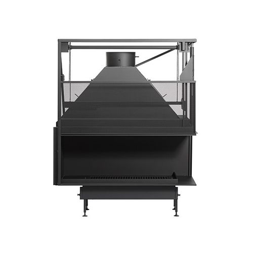 Foyer fermé à bois - UNIVERSAL MF 1300-50 W 2S - Metalfire Architectural fireplaces - à 1 face / en métal / en verre