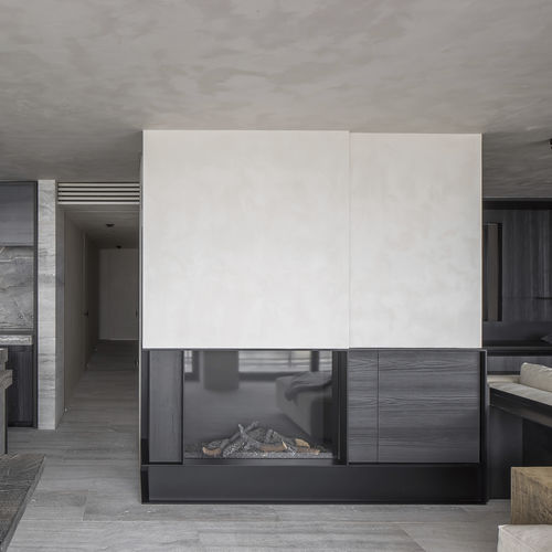 Cheminée à gaz naturel - AVENUE MF 1050-75 GHE 1S - Metalfire Architectural fireplaces - au propane / intégrée / sur pied