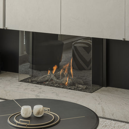 Cheminée à gaz naturel - AVENUE MF 1050-75 GHE 3S - Metalfire Architectural fireplaces - au propane / intégrée / sur pied