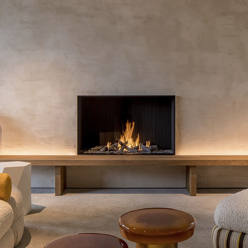 Cheminée à gaz naturel - URBAN MF 1050-75 G 1S - Metalfire Architectural fireplaces - au propane / intégrée / sur pied