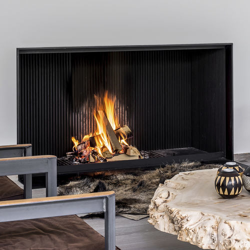 Cheminée à bois - UNIVERSAL MF 1050-75 W 1S - Metalfire Architectural fireplaces - intégrée / sur pied / simple face