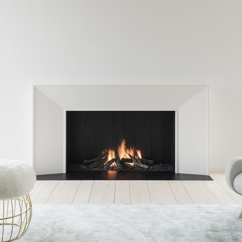 Cheminée à gaz - URBAN MF 1050-75 G 1S - Metalfire Architectural fireplaces - encastrable / simple face / à foyer ouvert