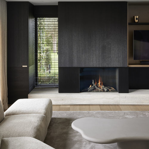 Foyer fermé à gaz - Avenue 1050-75 with concept - Metalfire Architectural fireplaces - à 1 face / en acier / en fonte