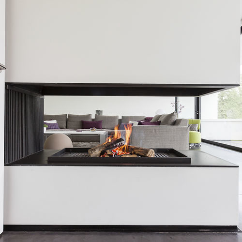 Cheminée à bois - UNIVERSAL EXTENDED - Metalfire Architectural fireplaces - à encastrer / à 3 faces / à foyer ouvert