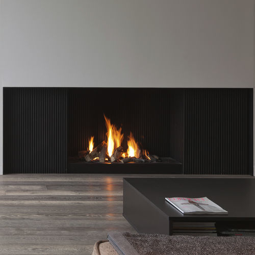 Cheminée à gaz - URBAN - Metalfire Architectural fireplaces - à encastrer / sur pied / simple face