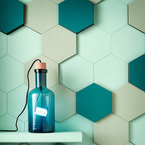 Panneau décoratif de revêtement - HEXAGONE - Cuir au Carré - mural / pour meuble / pour plafond