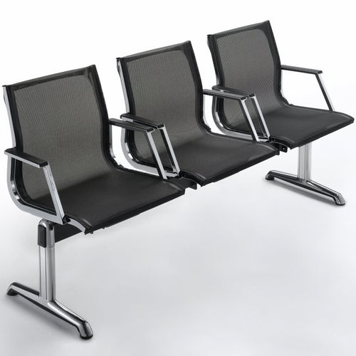 Sièges sur poutre en aluminium - NULITE - LUXY - en tissu / en cuir / 3 places