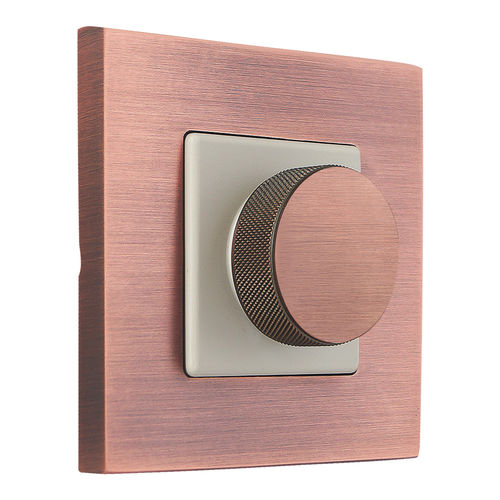 Interrupteur rotatif - FEDE Switch & Light - encastré / en laiton brossé / contemporain