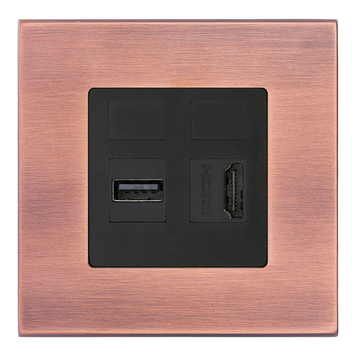 Prise USB - MULTIMEDIA  - FEDE Switch & Light - HDMI / double / murale
