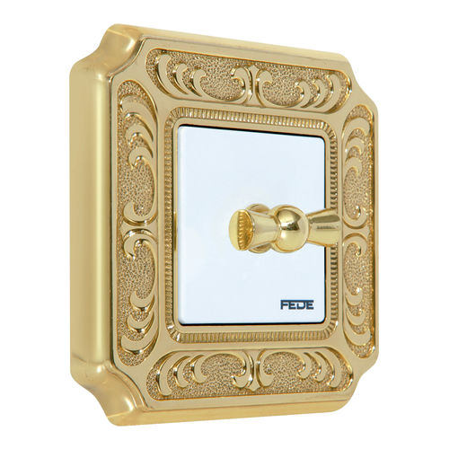 Interrupteur rotatif - INTFD01351 TOSCANA - FEDE Switch & Light - encastré / en laiton / classique