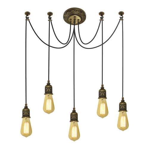 Lustre classique - GENOVA I - FEDE Switch & Light - en laiton / 5 ampoules / professionnel