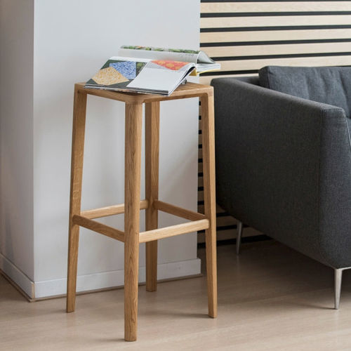 Tabouret de bar contemporain - KA - JAVORINA - en chêne / en bois massif / en noyer