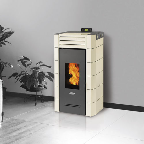 Poêle chaudière à granulés - H19A - FAIR srl - 10 kW - 20 kW / contemporain / en acier