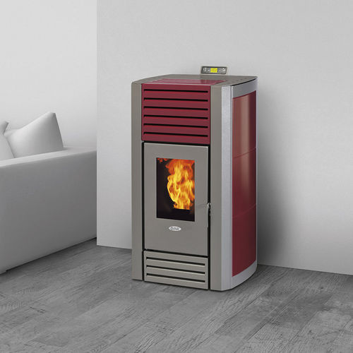 Poêle chaudière à granulés - HC25  - FAIR srl - 20 kW - 50 kW / contemporain / en acier