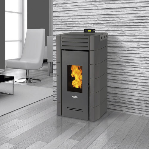 Poêle chaudière à granulés - H19 - FAIR srl - 10 kW - 20 kW / contemporain / en acier