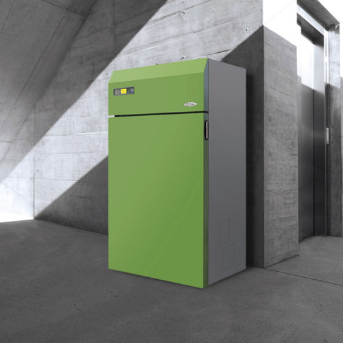 Poêle chaudière à granulés - CH24 / CHP24 - FAIR srl - 20 kW - 50 kW / contemporain / en acier