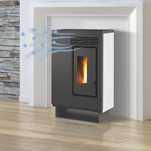 Poêle à granulés - ECO60H – PIEDISTALLO ACCIAIO GRIGIO - FAIR srl - 0 - 5 kW / sur pieds / contemporain