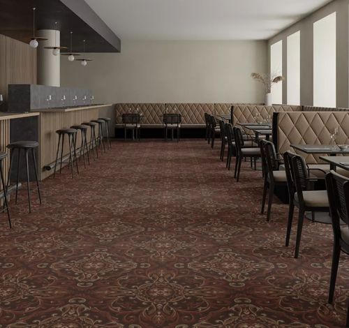 Moquette tuftée - SAVONNERIE   - EGE CARPETS - en polyamide / damas / grise