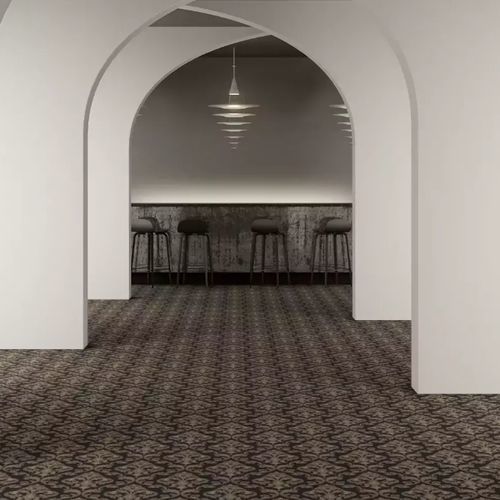 Moquette tuftée - MEDALLION  - EGE CARPETS - en polyamide / damas / grise