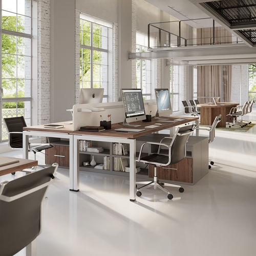 Bureau pour open space - OF 59 - GIESSEGI - contemporain / en noyer / en mélaminé