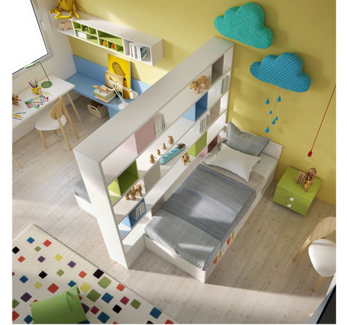 Chambre d'enfant jaune - SMILE 1 - GIESSEGI - en bois laqué / mixte