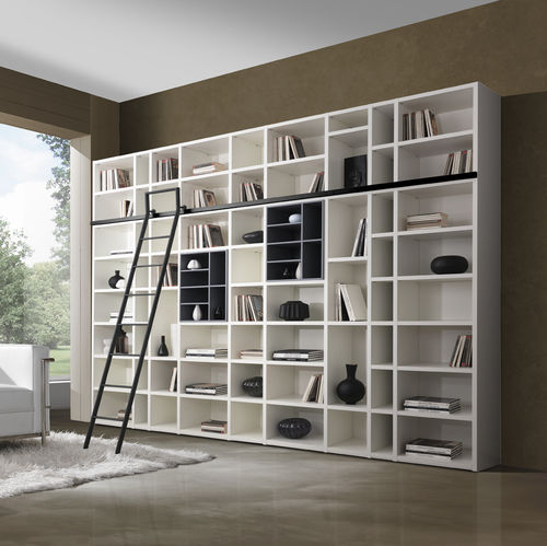Bibliothèque contemporaine - G406  - GIESSEGI - en bois laqué / blanche