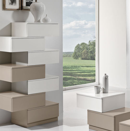 Chiffonnier contemporain - BRIDGE  - GIESSEGI - en bois laqué / blanc / marron