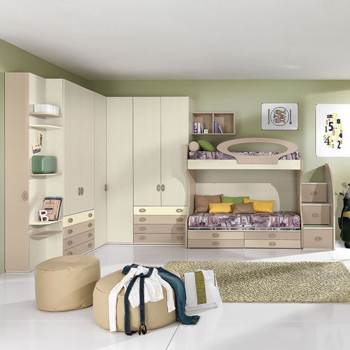 Chambre d'enfant blanche - CM07 - GIESSEGI - en bois / mixte
