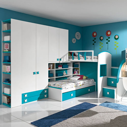 Chambre d'enfant blanche - CM11  - GIESSEGI - bleue / en bois / pour garçon