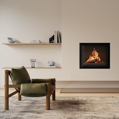 Insert de cheminée à bois - HEATCUBE - Rüegg Cheminée Schweiz AG - en métal / à convection forcée / contemporain
