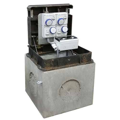 Borne de distribution électrique - VM03 - New VMR S.r.l. - escamotable / en béton / en fonte