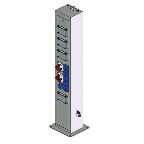Borne de distribution électrique - INDUSTRIA - New VMR S.r.l. - mécanique / en acier inoxydable / réfléchissante