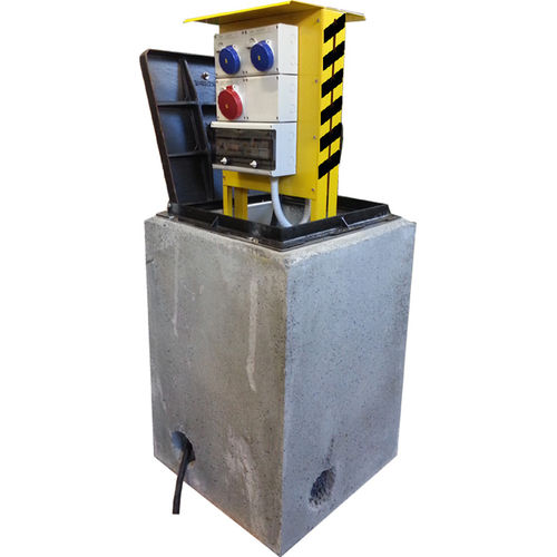 Borne de distribution électrique - VM07 - New VMR S.r.l. - escamotable / en béton / en acier inoxydable