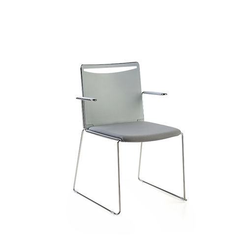 Chaise visiteur contemporaine - SPLASH - DILEOFFICE - d'intérieur / en résille / en aluminium