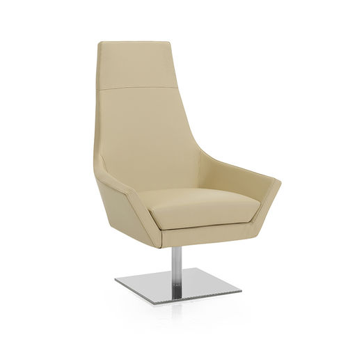 Fauteuil contemporain - ANAK - DILEOFFICE - en cuir / en tissu / en aluminium