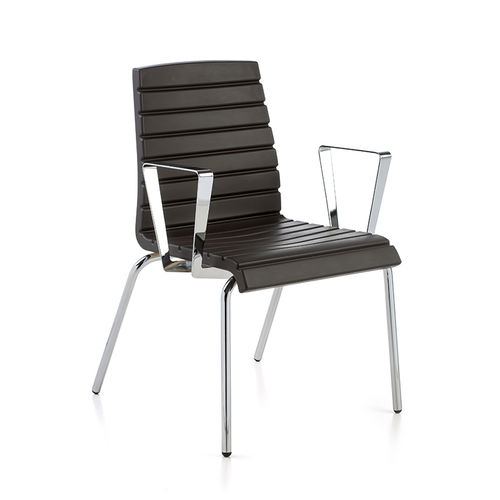Chaise visiteur contemporaine - TOP+ - DILEOFFICE - d'intérieur / en tissu / en bois
