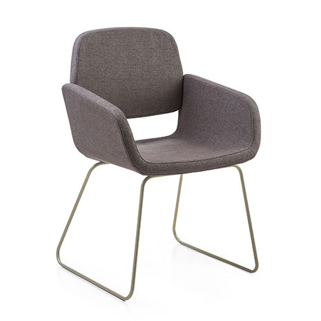 Chaise visiteur contemporaine - AITA - DILEOFFICE - d'intérieur / en tissu / en cuir