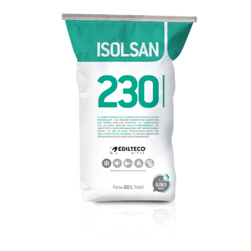 Enduit de déshumidification - ISOLSAN 230 - EDILTECO Group - isolant thermique / de façade / en plâtre