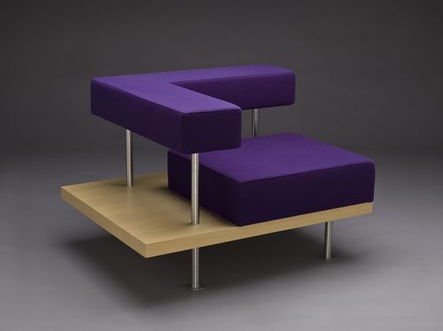 Fauteuil contemporain - KUBIK - mminterier - en cuir / en hêtre / d'angle