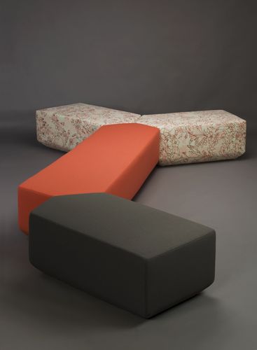 Banc contemporain - TRI - mminterier - en cuir / en tissu / modulaire