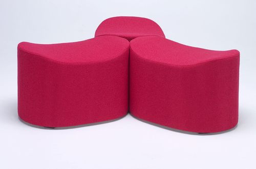Pouf contemporain - EPSI - mminterier - en tissu / en cuir